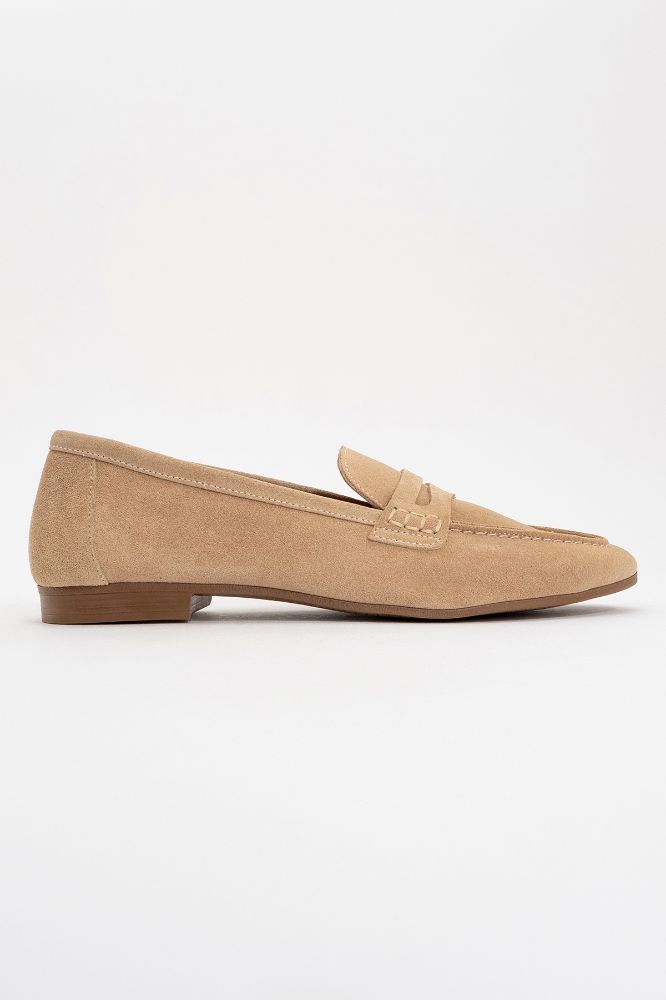 kadin-deri-loafer-ayakkabi-BEJ SUET-NHR2523461-0088434_0
